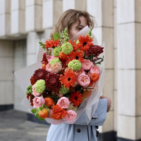 Signature bouquet October. So charming to the eye! - Размер L