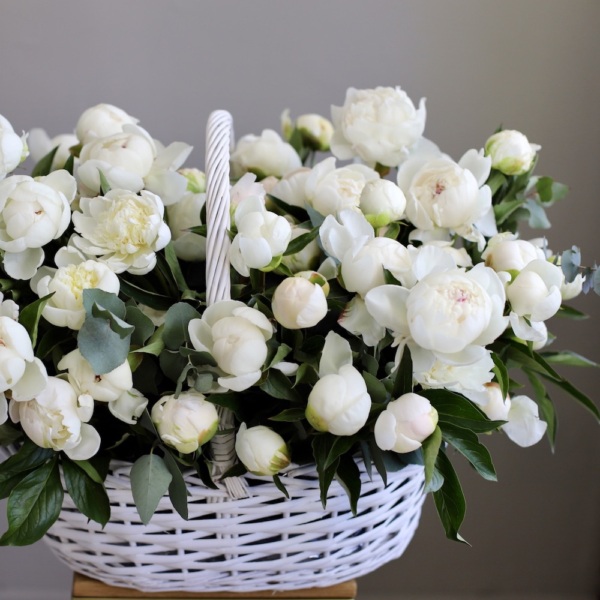 Basket of gentle Peonies - Размер XL