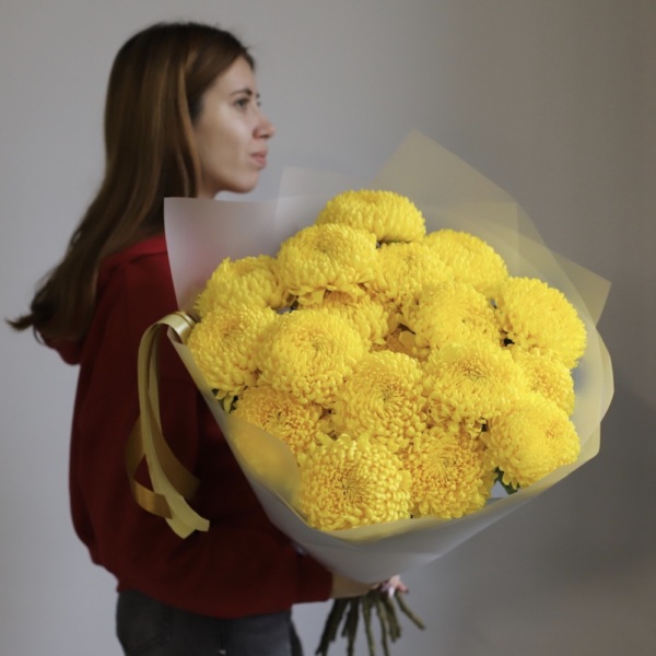 Large yellow Chrysanthemum - 19 хризантем