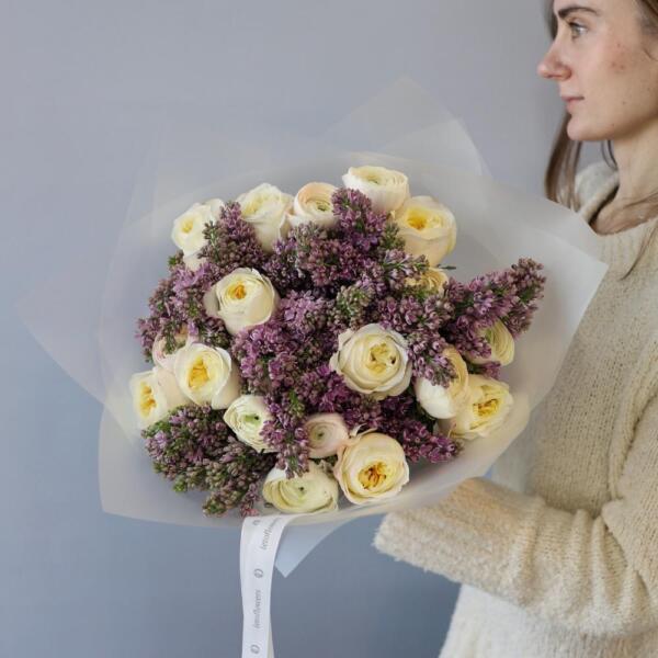 Garden Roses with violet Lilac - Размер M