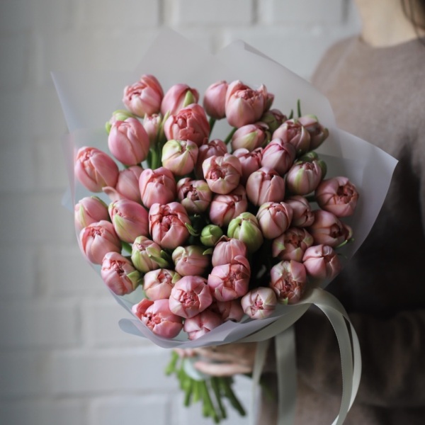 Light-pink Tulips -  49 тюльпанов 