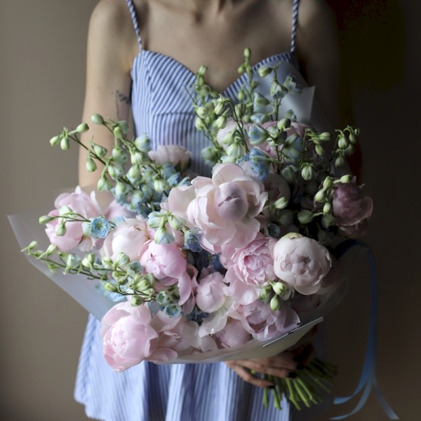 Peony with Delphinium - Размер XL