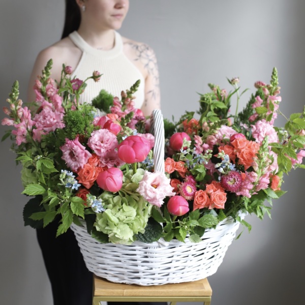 Авторская корзина "Картина маслом" - Размер XL