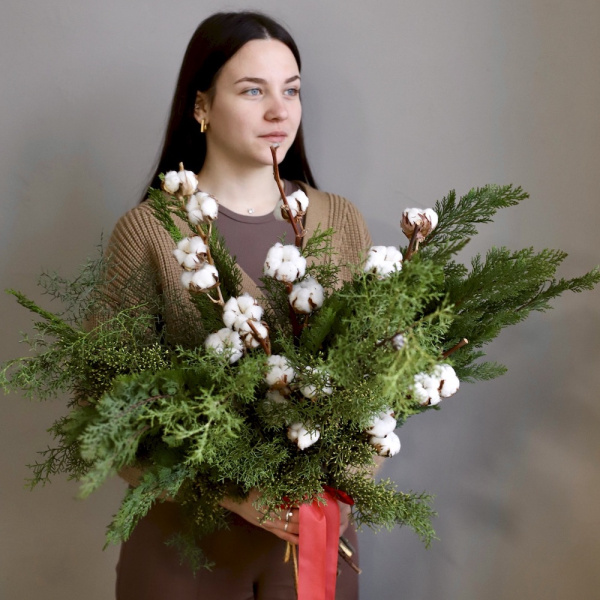“Conifer bunch with a Cotton”, photo 2