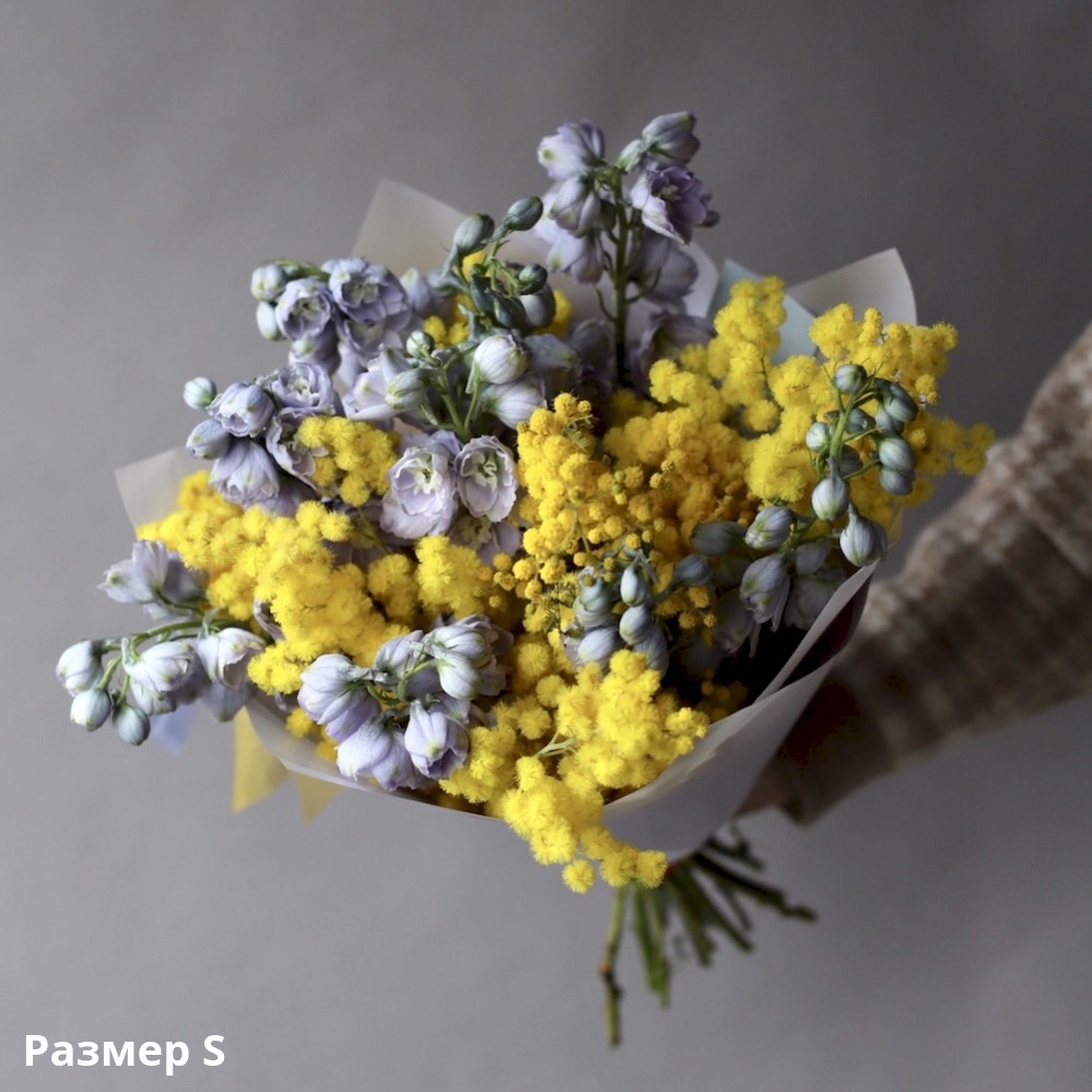 Mimosa with Delphinium Mimosa with Delphinium -  Размер S