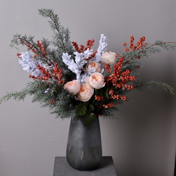 Winter bouquet in a vase - Размер L 