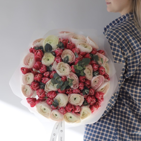 Ranunculus with Tulip - Размер XL