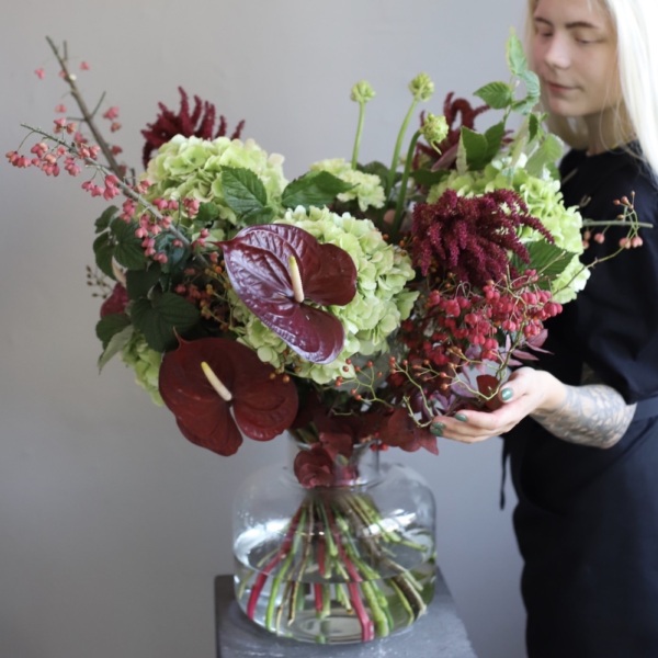 Fall bouquet in a vase - Размер L (ваза может отличаться)