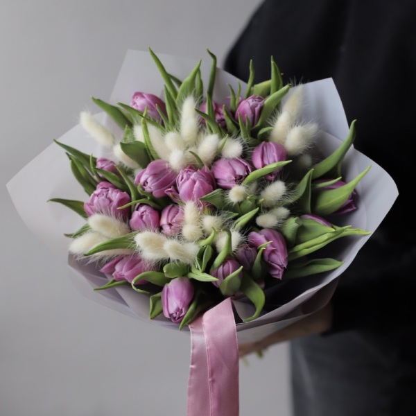 Tulips with Lagurus - Размер S 