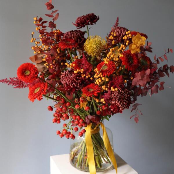 Fall bouquet in a vase - Размер L