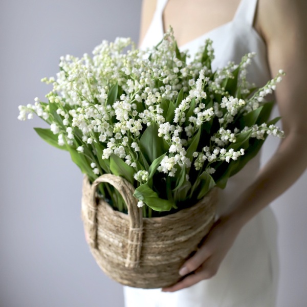Lily of the Valley in a basket - 99 ландышей