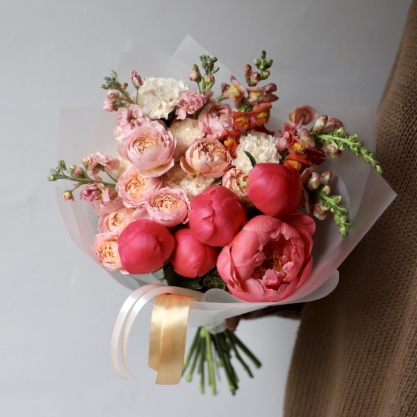 Coral bouquet compliment - Размер S