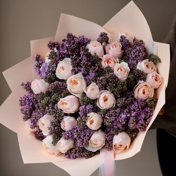 Garden Roses with violet Lilac - Размер L