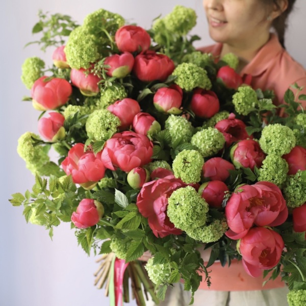 Peonies with Viburnum - Размер L