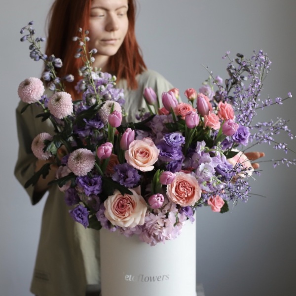 Lavender signature hat box - Размер XL