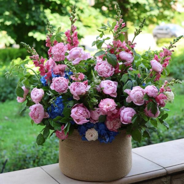 Designer basket "Morning in the Garden" - Размер XL