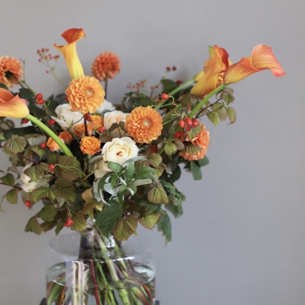 Fall bouquet in a vase - Размер M (ваза может отличаться)