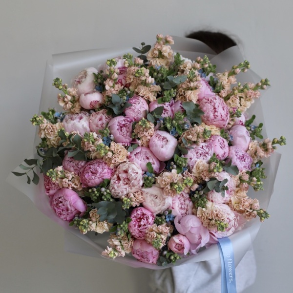 Peonies with Stock and Oxypetalum - Размер XL 