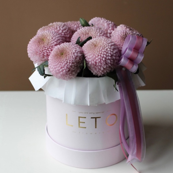 Chrysanthemum in a hat box - Размер S