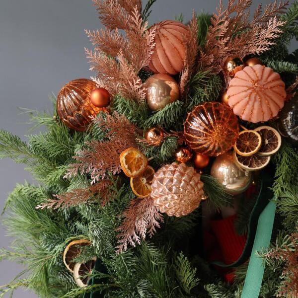 Wreath, "Tangerine Pie"  - 55-60 см