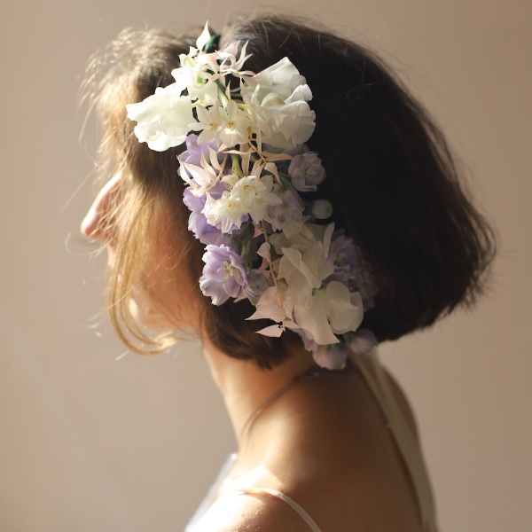 One-sided flower Wreath