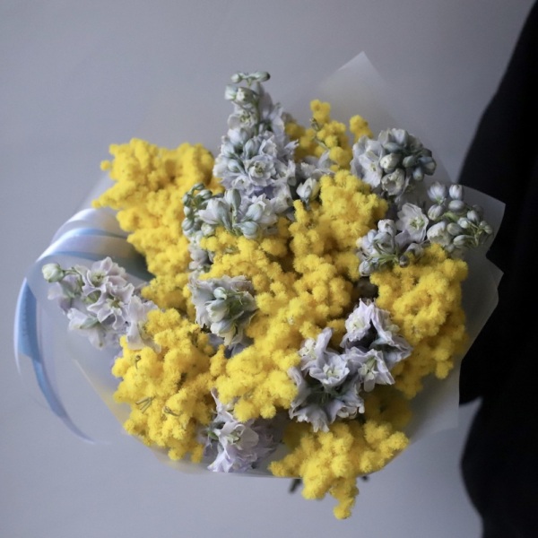 Mimosa with Delphinium - Размер S