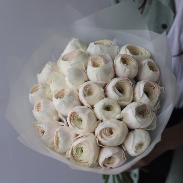 White Ranunculus - 25 ранункулюсов