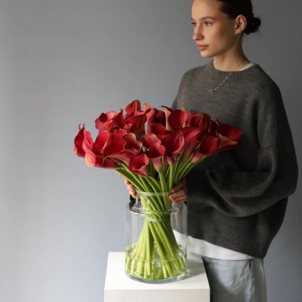 Flower subscription "Mono in a vase" (4 deliveries) - Размер 2XL