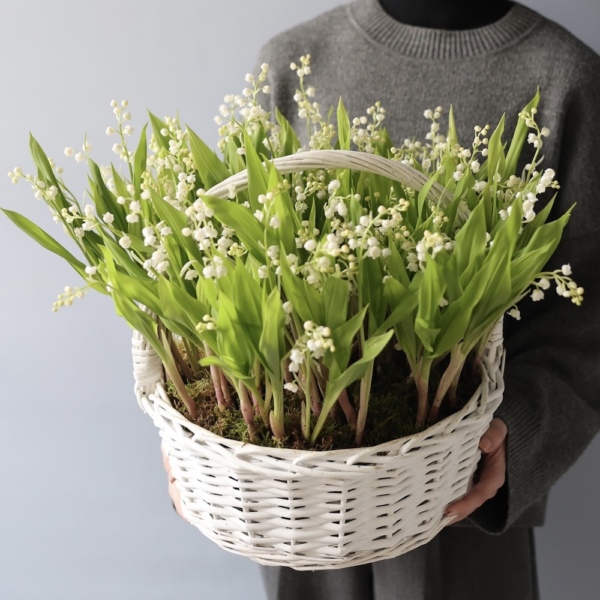 Lily of the Valley in a basket - 99 ландышей