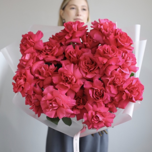 Bouquet of roses Raspberry sherbet - 25 роз