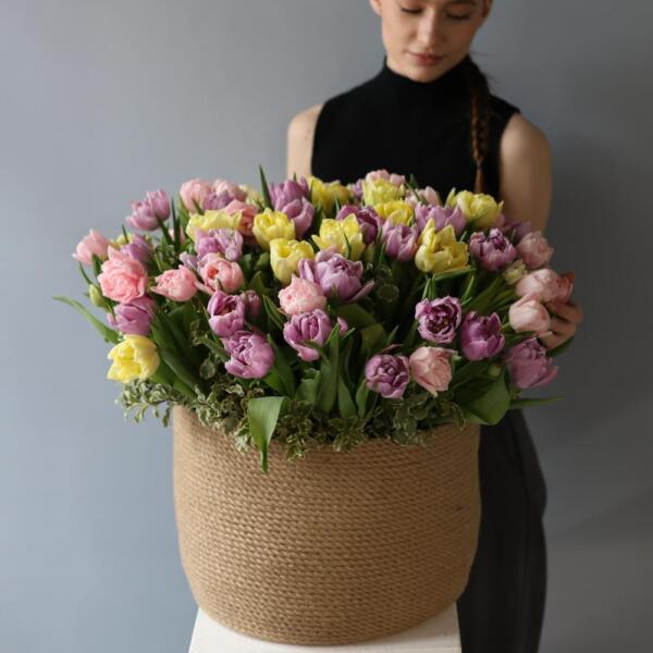 Tulips in a basket - Размер L