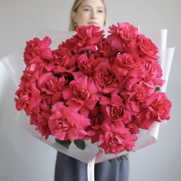 Bouquet of roses Raspberry sherbet - 25 роз