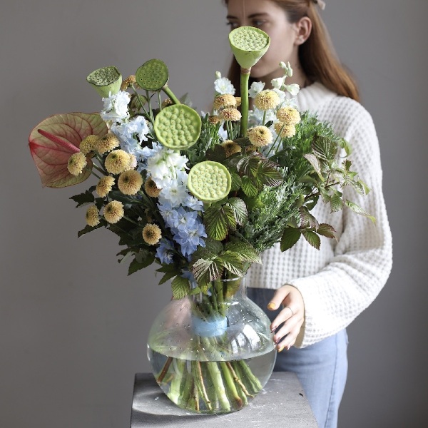 Flower subscription "Long-lasting" (4 deliveries) -  Размер L 