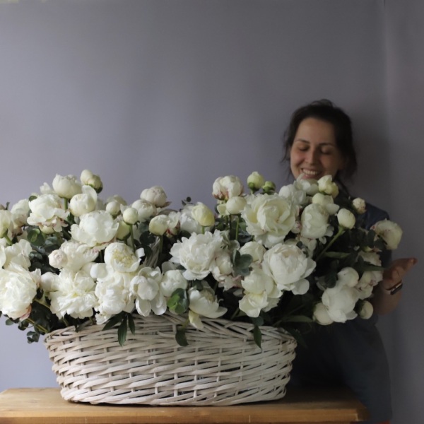 Basket of gentle Peonies - Размер 3XL