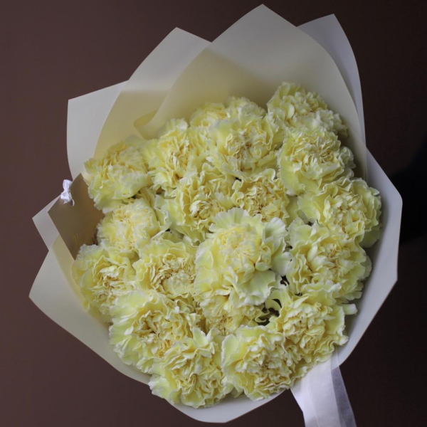 Yellow carnations - 19 гвоздик 