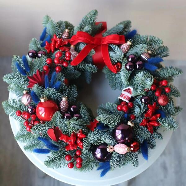 Christmas wreath 'Strawberry' - Размер 45-50 см