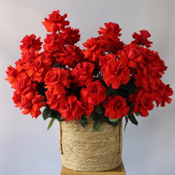 NIna roses in a basket -  Размер L 