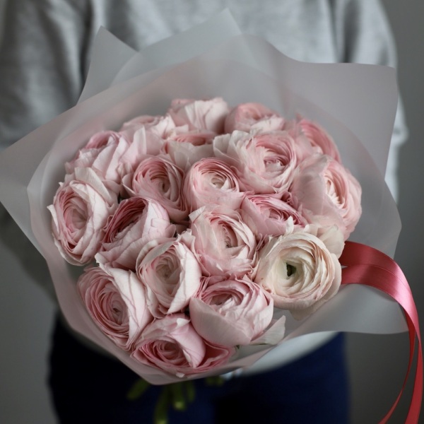 Light-Pink Ranunculus - 19 ранункулюсов