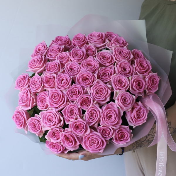 Pink roses - 49 роз