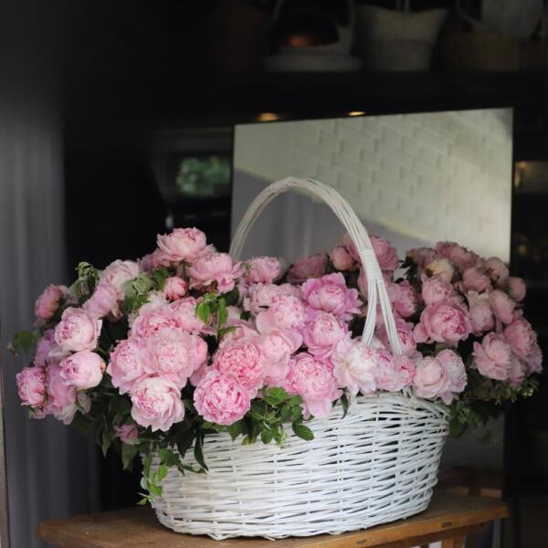 Pink Peonies in a basket - Размер 4XL