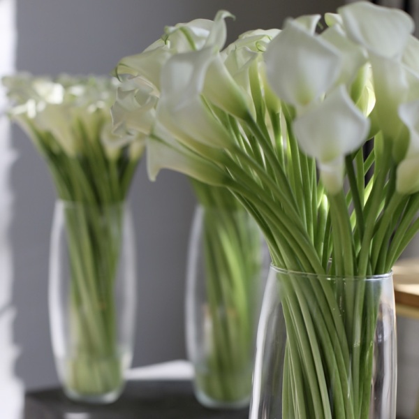 Flower set 'Calla Lilies in vases' - Размер M