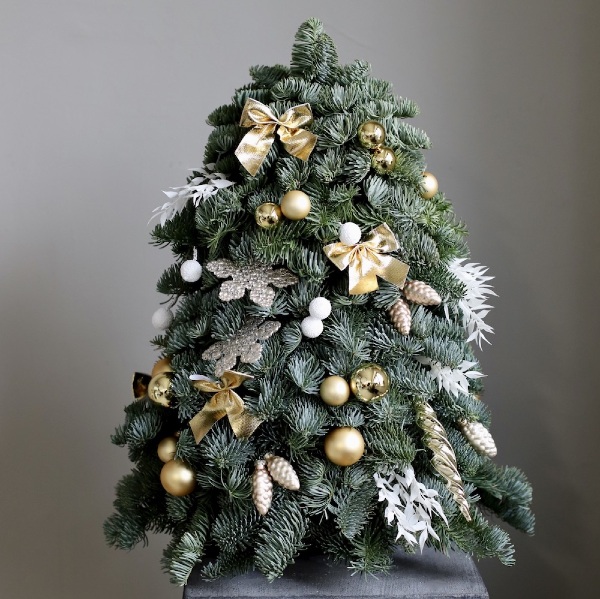 Christmas Tree 'Champagne splashes' - 45 см