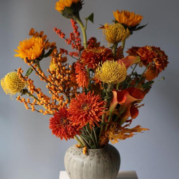 Fall bouquet in a vase - Размер L