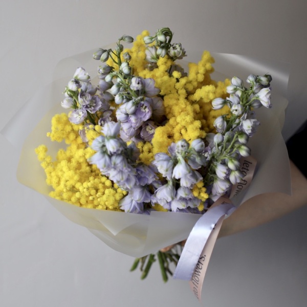 Mimosa with Delphinium - Размер S