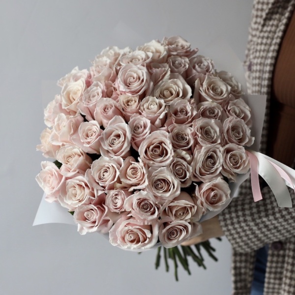 Light pink roses - 49 роз