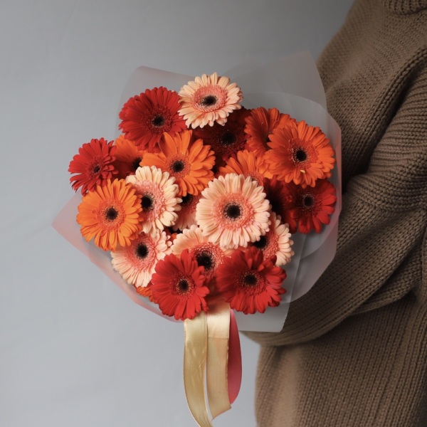 Mixed color Gerberas -  29 гербер 