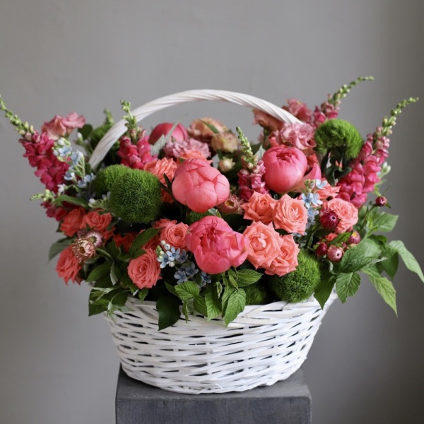 Авторская корзина "Картина маслом" - Размер L