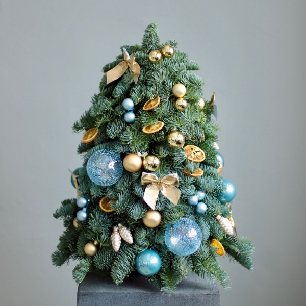 Christmas Tree 'Blue orange' - Размер 55 см