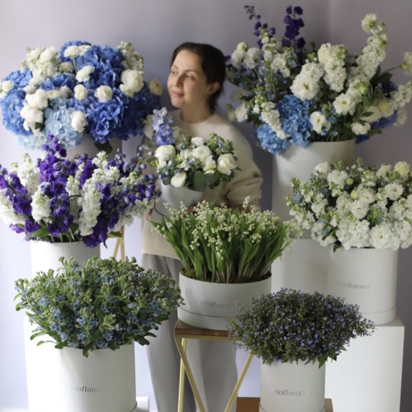 Flower set "Sky, sea, clouds" - Размер S