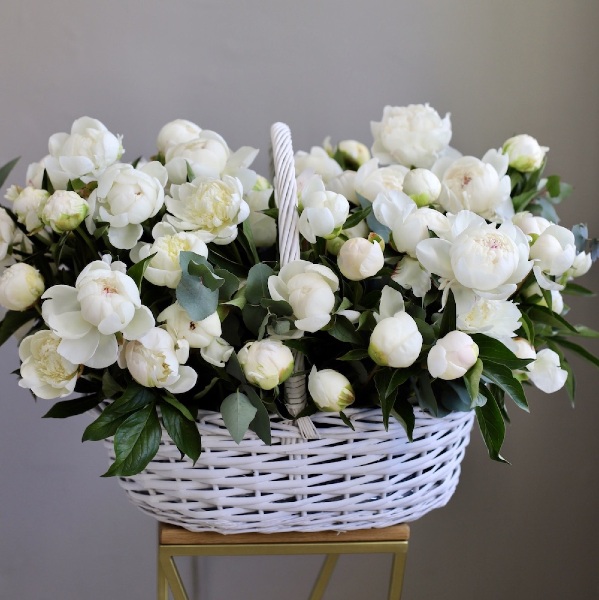 Peonies in a basket -  Размер XL 